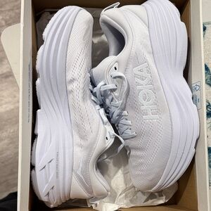 Hoka All-White Athletic Sneakers